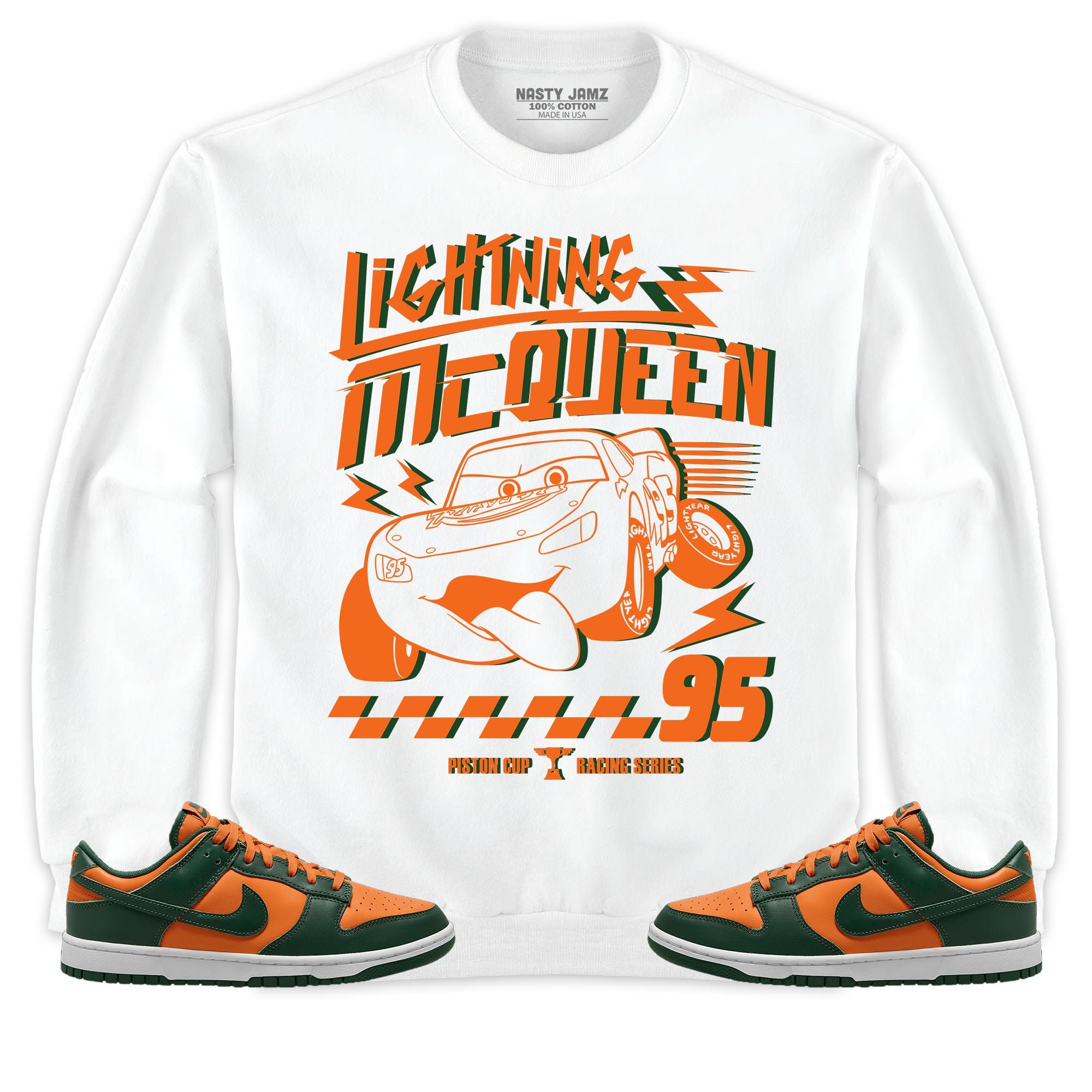 Lightning McQueen Unisex Sweatshirt Match Dunk Low Miami