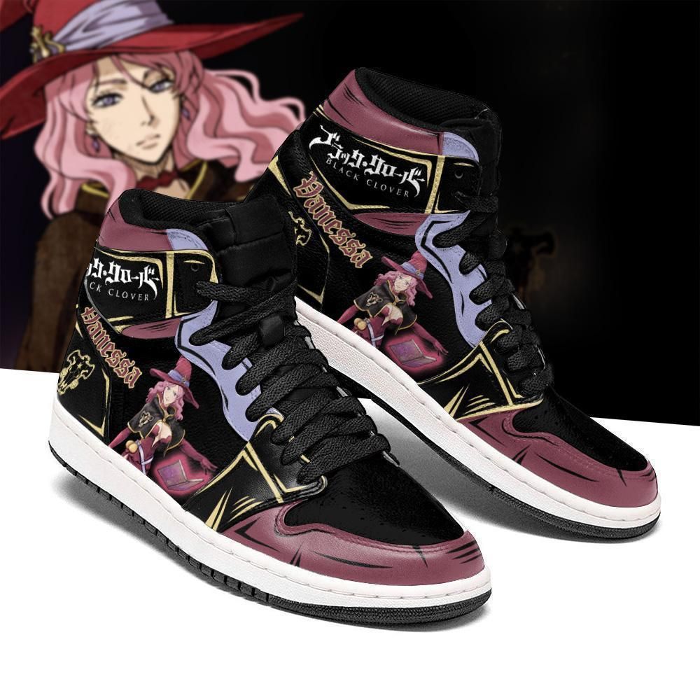 Black Bull Vanessa Black Clover Anime Air Jordan Shoes Sport Sneakers
