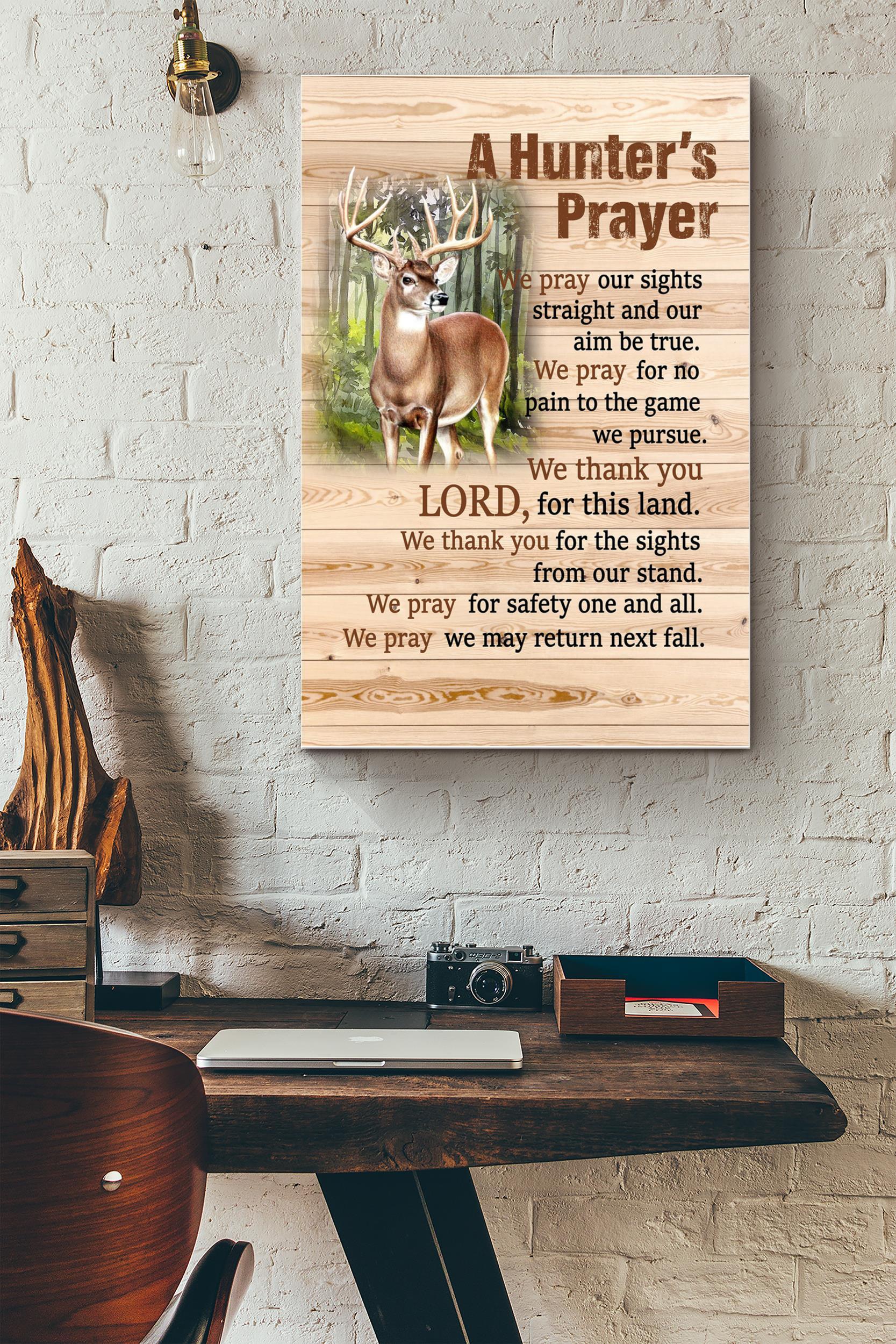 A Hunter Prayer Poster – Animal Wall Art – Gift For Hunter Wild Animal Protection Association Deer Lover House Decor (Unframed) Poster