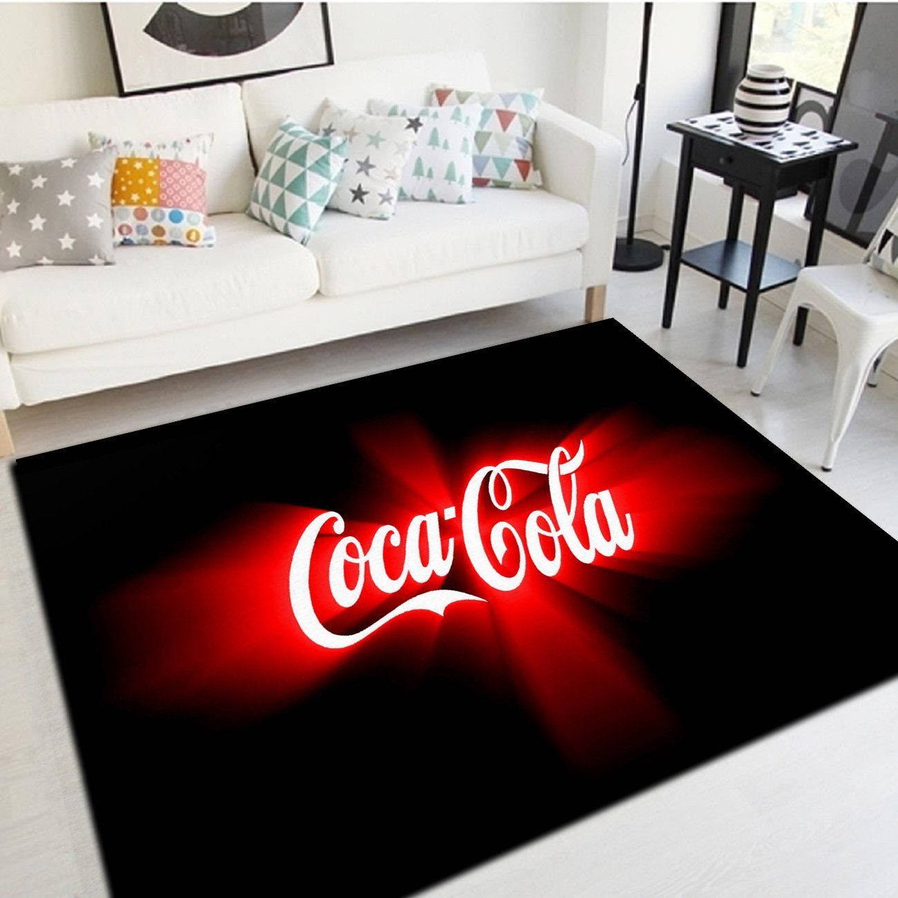 Coca-Cola Logo Area Rugs, Living Room Bedroom Carpet, Floor Mat