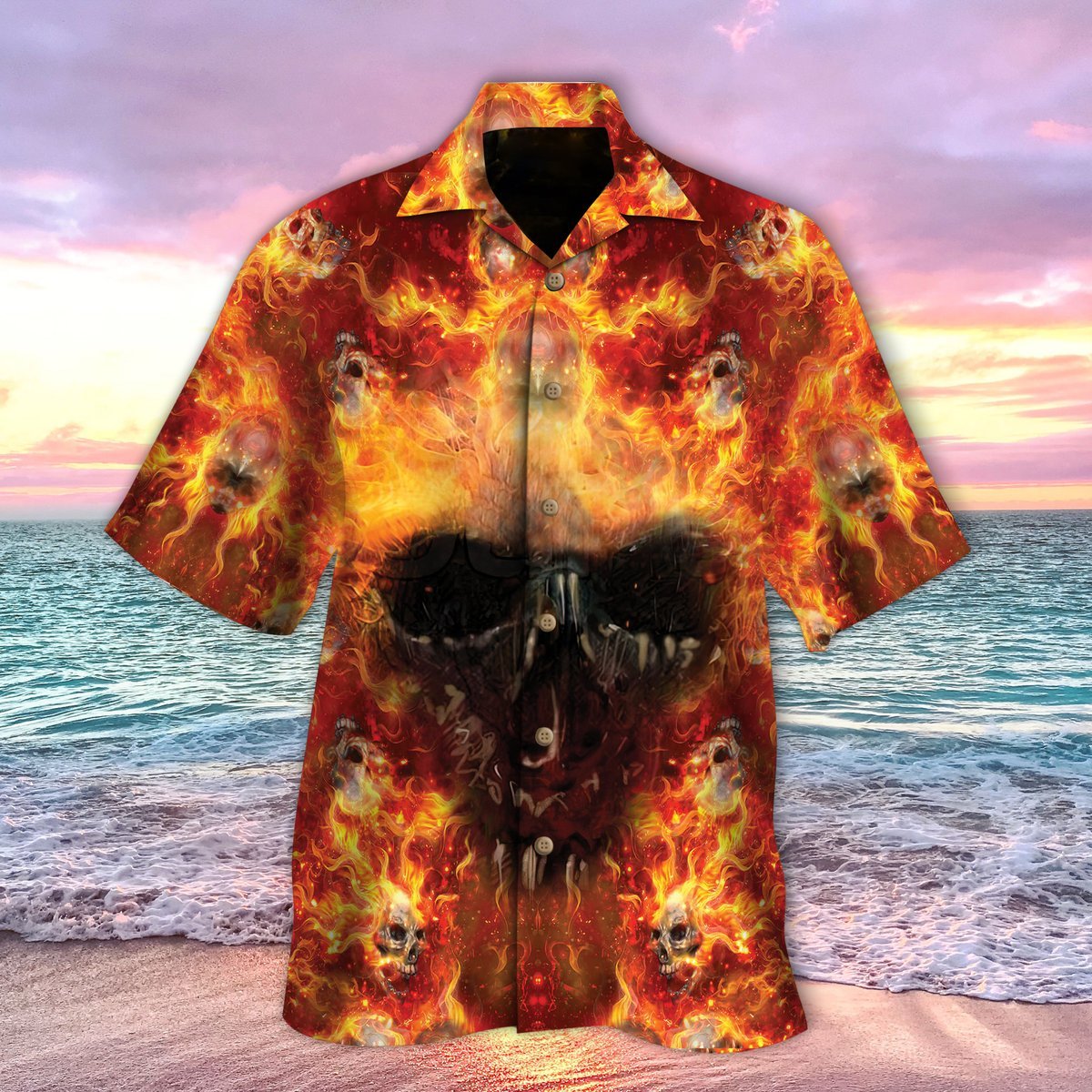 Skull Fire Aloha Hawaii Shirts For Men Women Ha27273