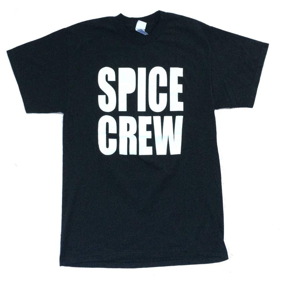 Cotton Letter Print T-shirt The Spice Girls CREW Return Tour Black T Shirt New Official NOS