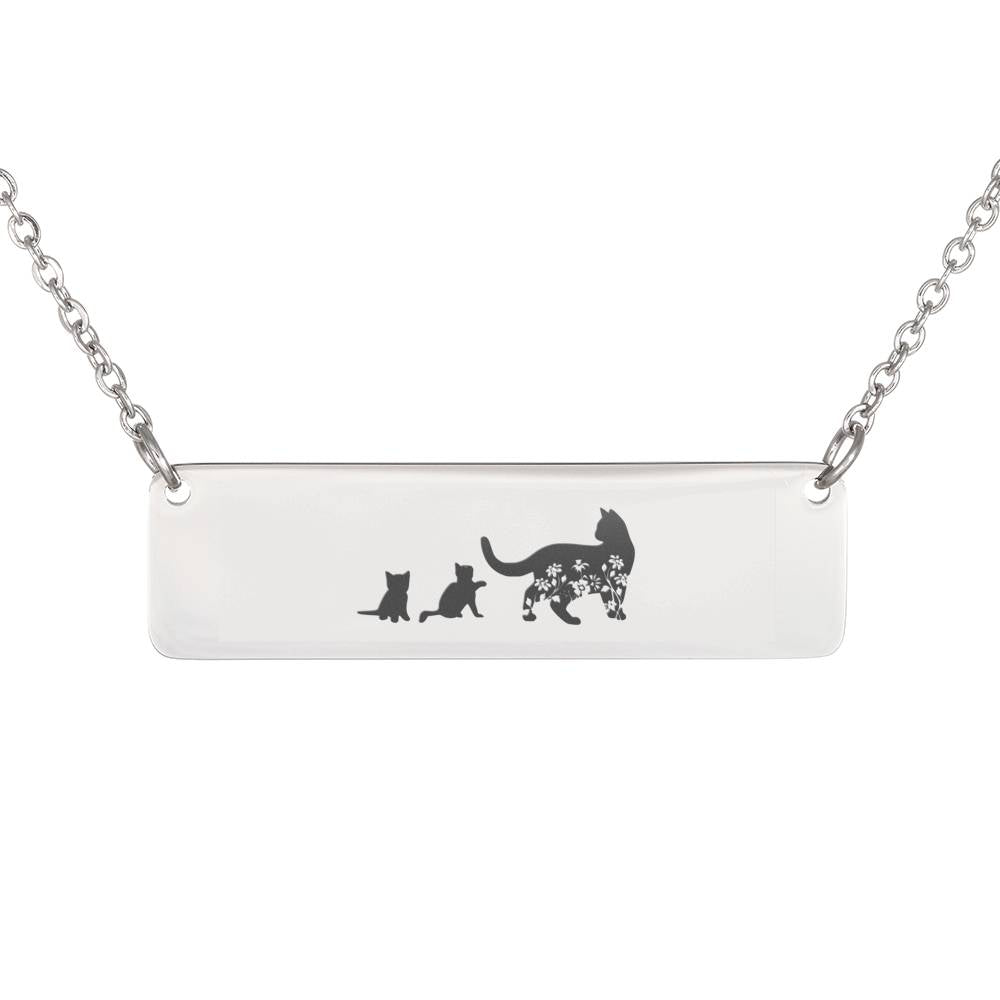 Cat And 2 Kittens Necklace