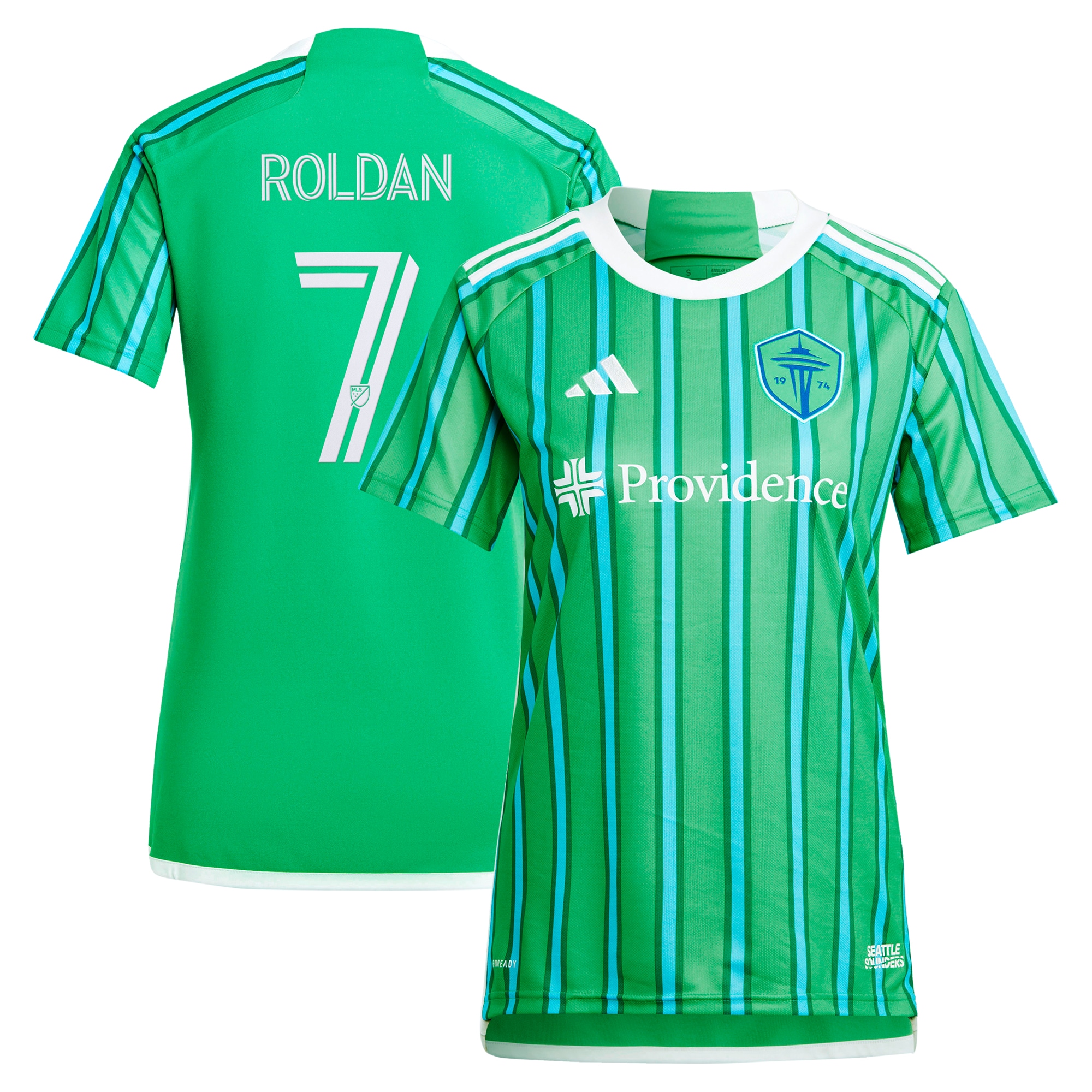 Cristian Roldan Seattle Sounders FC Women's 2024 The Anniversary Kit Replica Player Jersey  Green