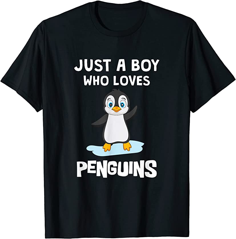 Funny Penguins Just A Boy Who Loves Penguins Boys T-Shirt