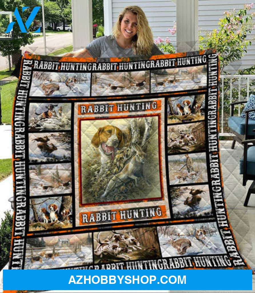 Rabbit Hunting Fleece Blanket – Quilt Blanket,