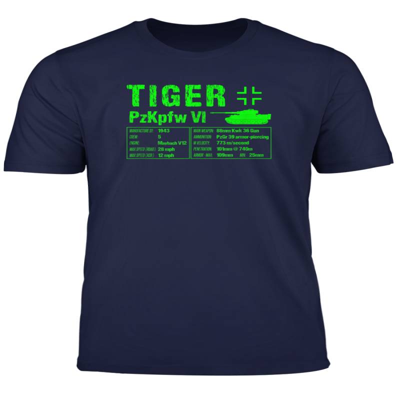 Ww2 Deutscher Tiger I Schwerer Panzer Technische Daten T Shirt