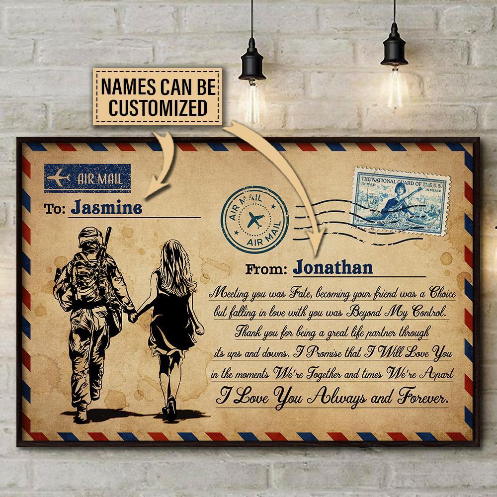 Aeticon Gifts Personalized Veteran Meeting You Canvas Mom Dad Gift Home Decor