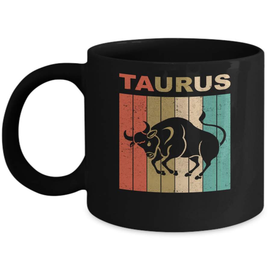 Vintage Taurus Zodiac April May Birthday Gift Mug