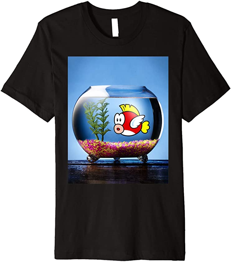 Super Mario Fish In A Bowl Photo Premium T-Shirt