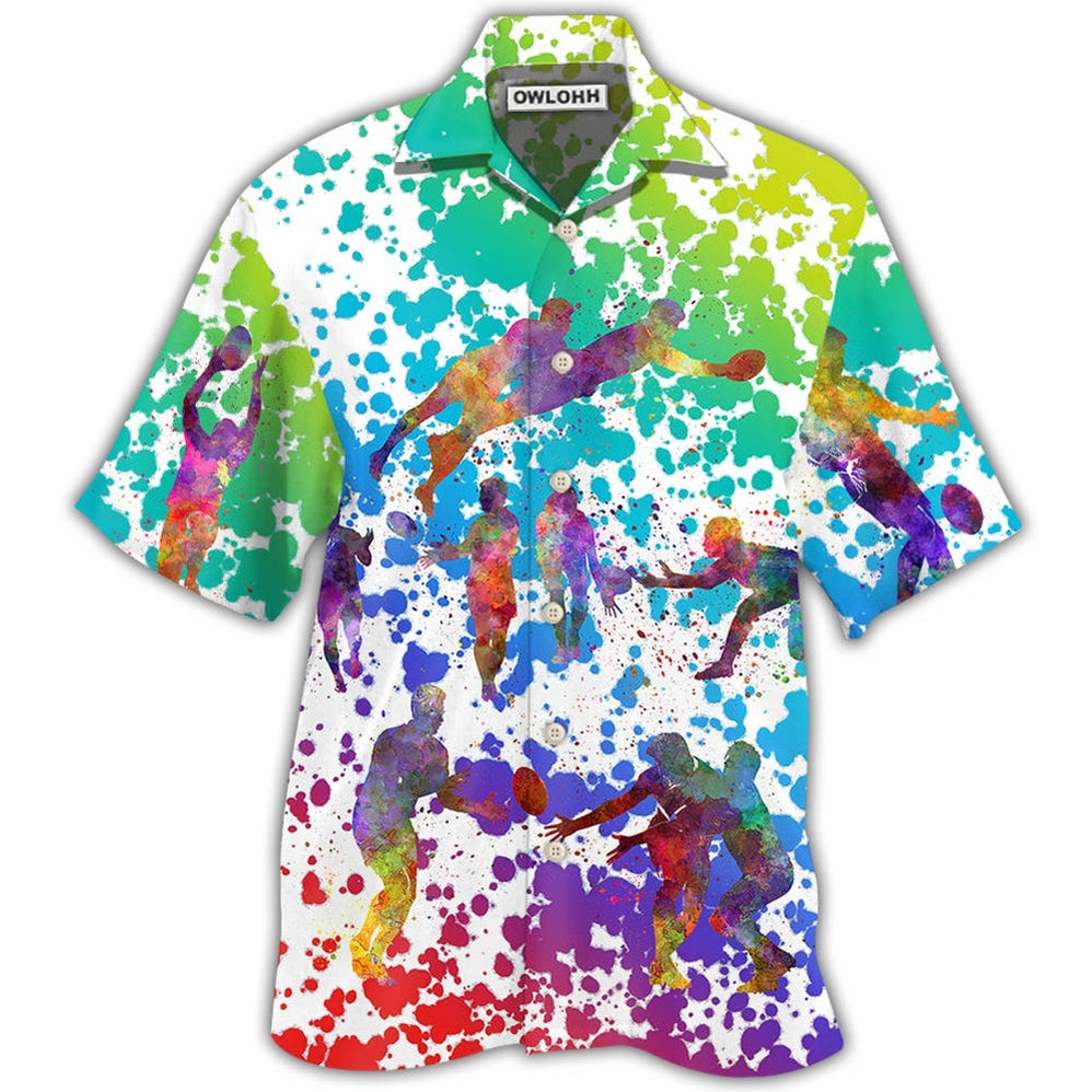 Rugby Colorful Painting Hawaii Shirt Ha71024