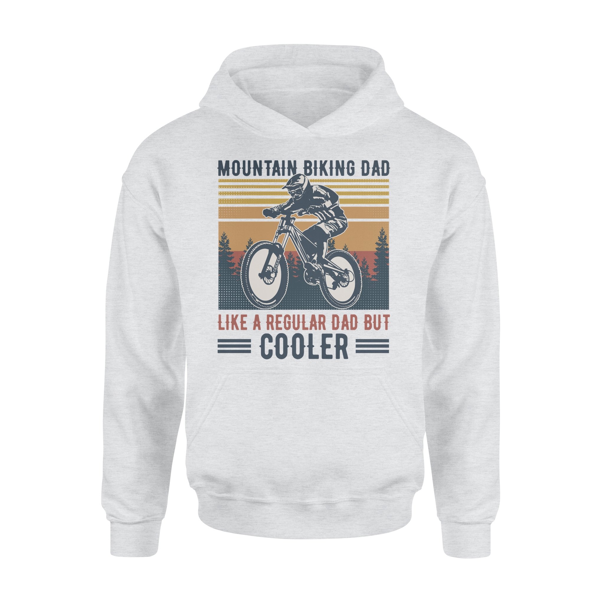 Vintage Mountain Biking Dad Like A Regular Dad But Coolers – Premium Hoodie