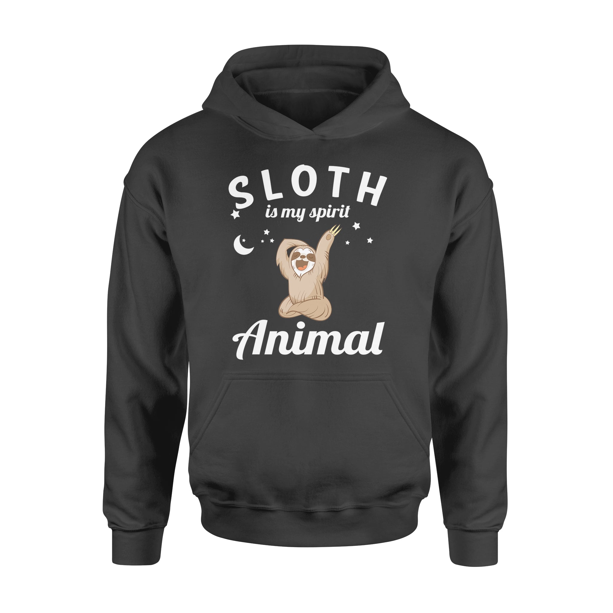 Viticstore™ Sloth my spirit animal, size 3XL black cotton Standard Hoodie