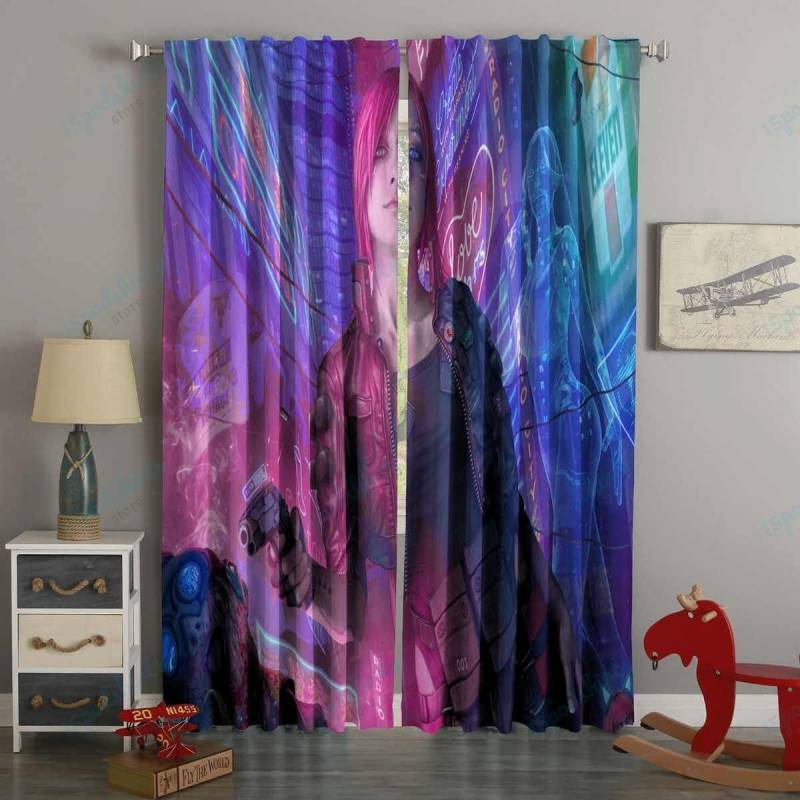 3D Printed Cyberpunk 2077 Style Custom Living Room Curtains