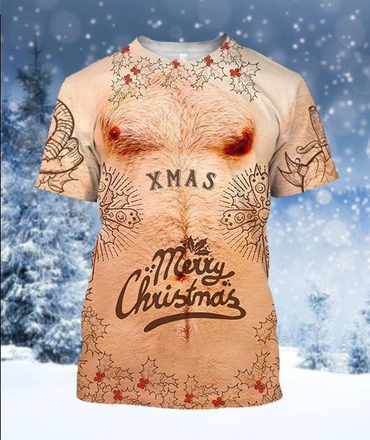 3D All Over Printed Funny Tattoo Xmas Life Ugly Christmas Shirts