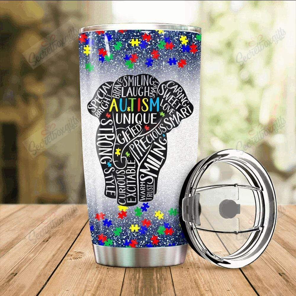 Personalized Autism Awareness Elephant Nc2011037Cl Stainless Steel Tumbler Customize Name, Text, Number