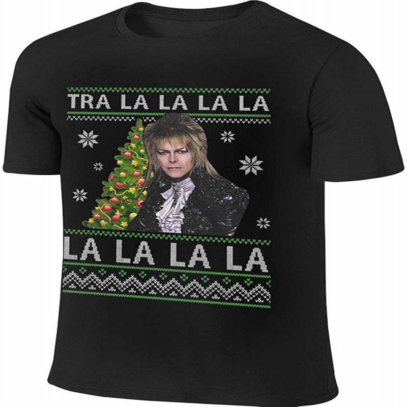 Btve Tra La La La Ugly Christmas Funny Travel Black T-shirt