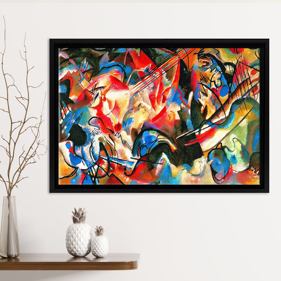 Composition 6 Framed Canvas Print – Canvas Painting, Canvas Art, Wall Art, Wall Decor