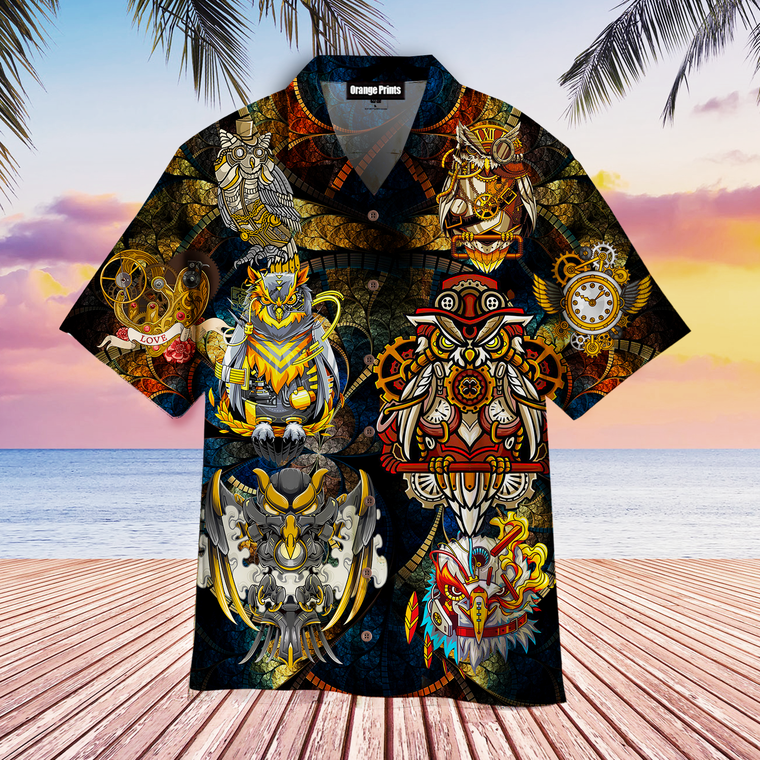 Steampunk Owl Aloha Hawaii Shirts For Men And Women Ha66843