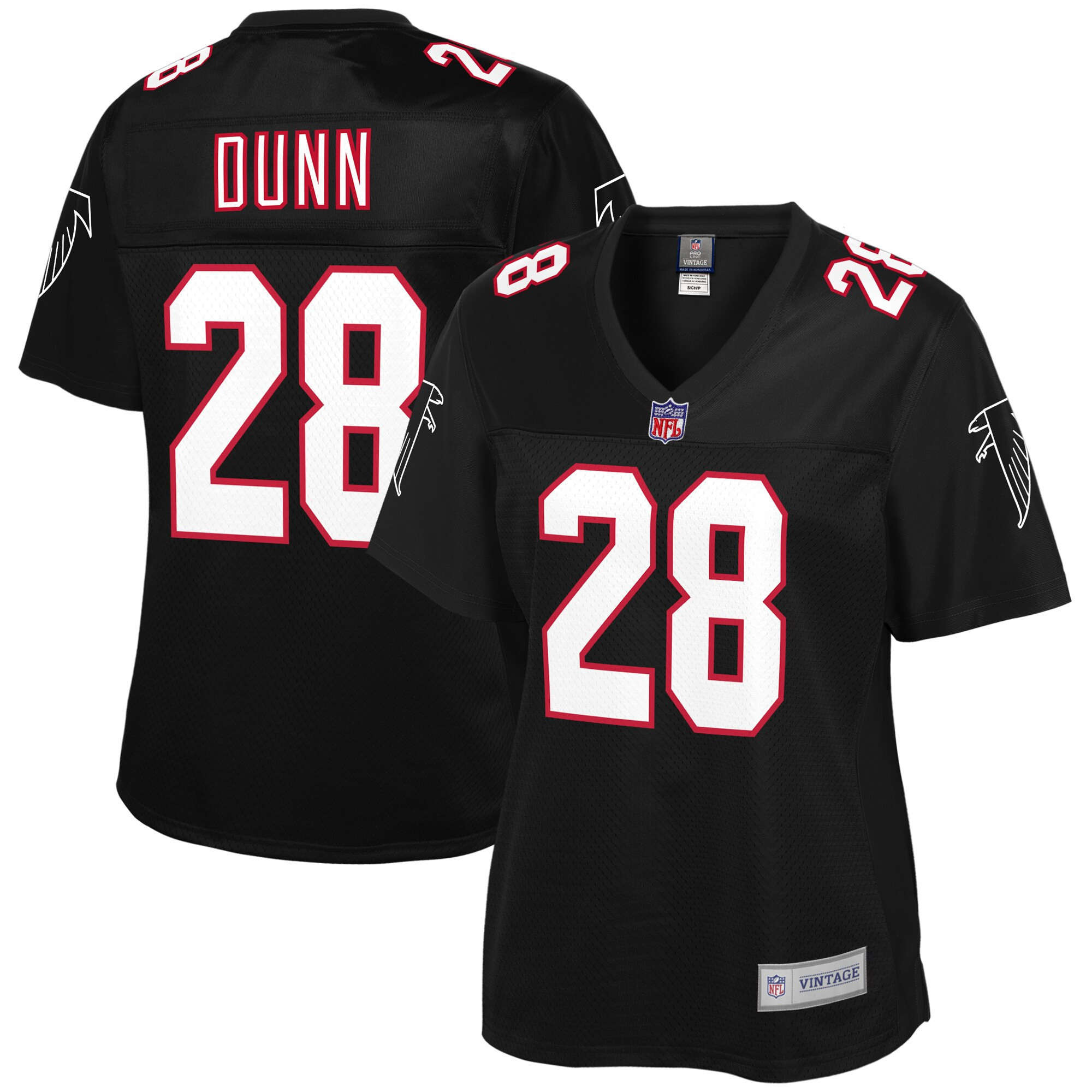 Warrick Dunn Atlanta Falcons NFL Pro Line Womens Retired Player Jersey – Black NFL