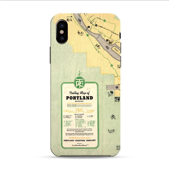 Vintage Portland Map iPhone XS 3D Case