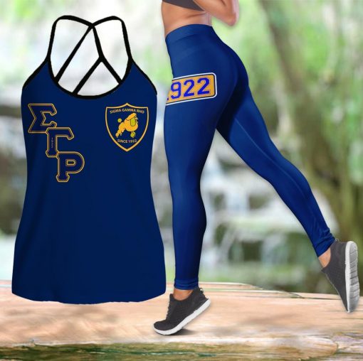 Sigma Gamma Rho Sorority 1922 Criss-Cross Tanktop And Legging Set