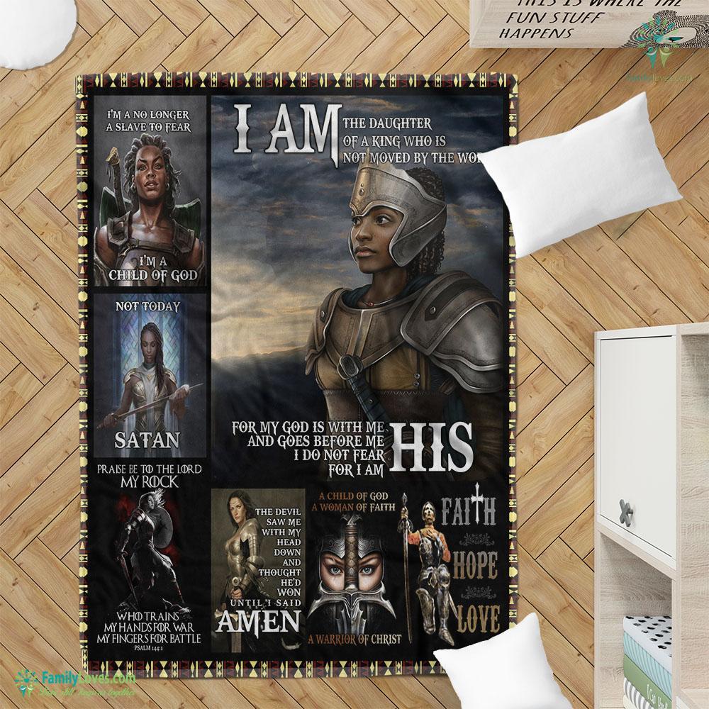 African American Warrior In The Armor Of God Blanket 21