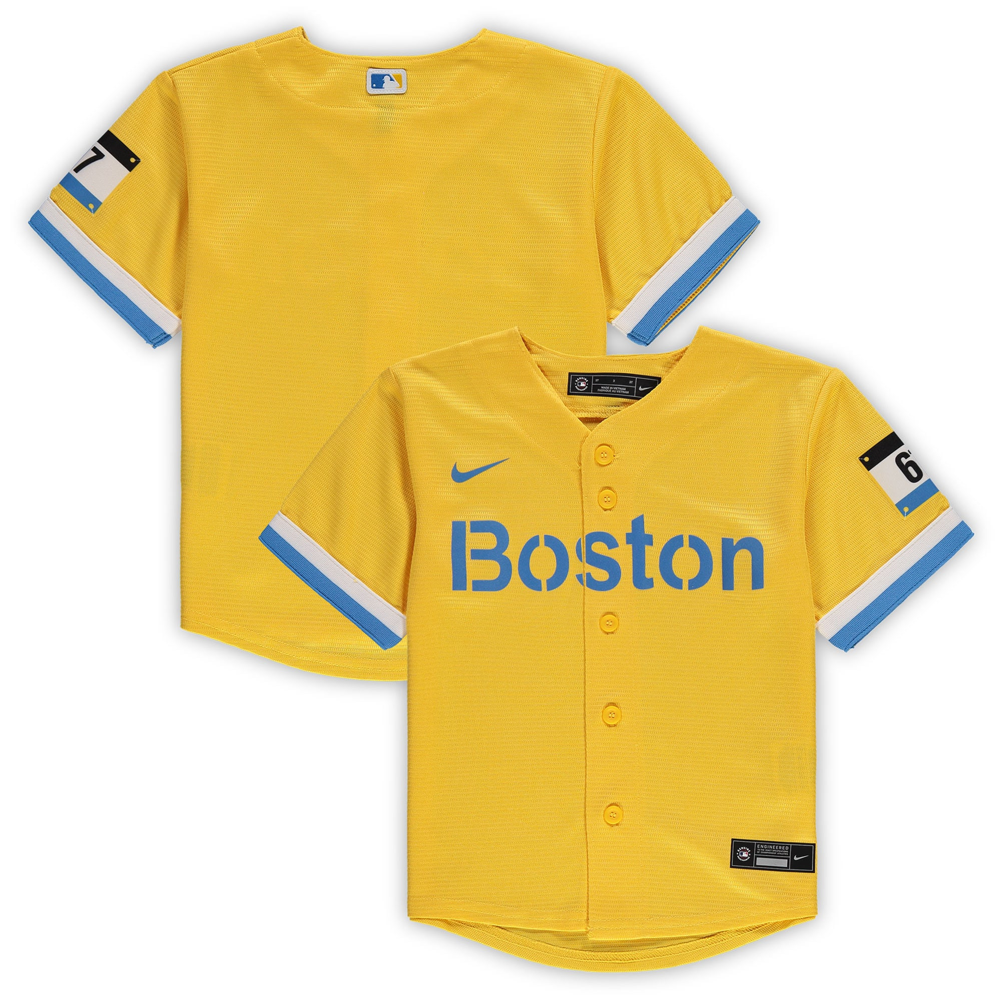 Boston Red Sox Toddler 2021 MLB City Connect Replica Team Jersey – Gold