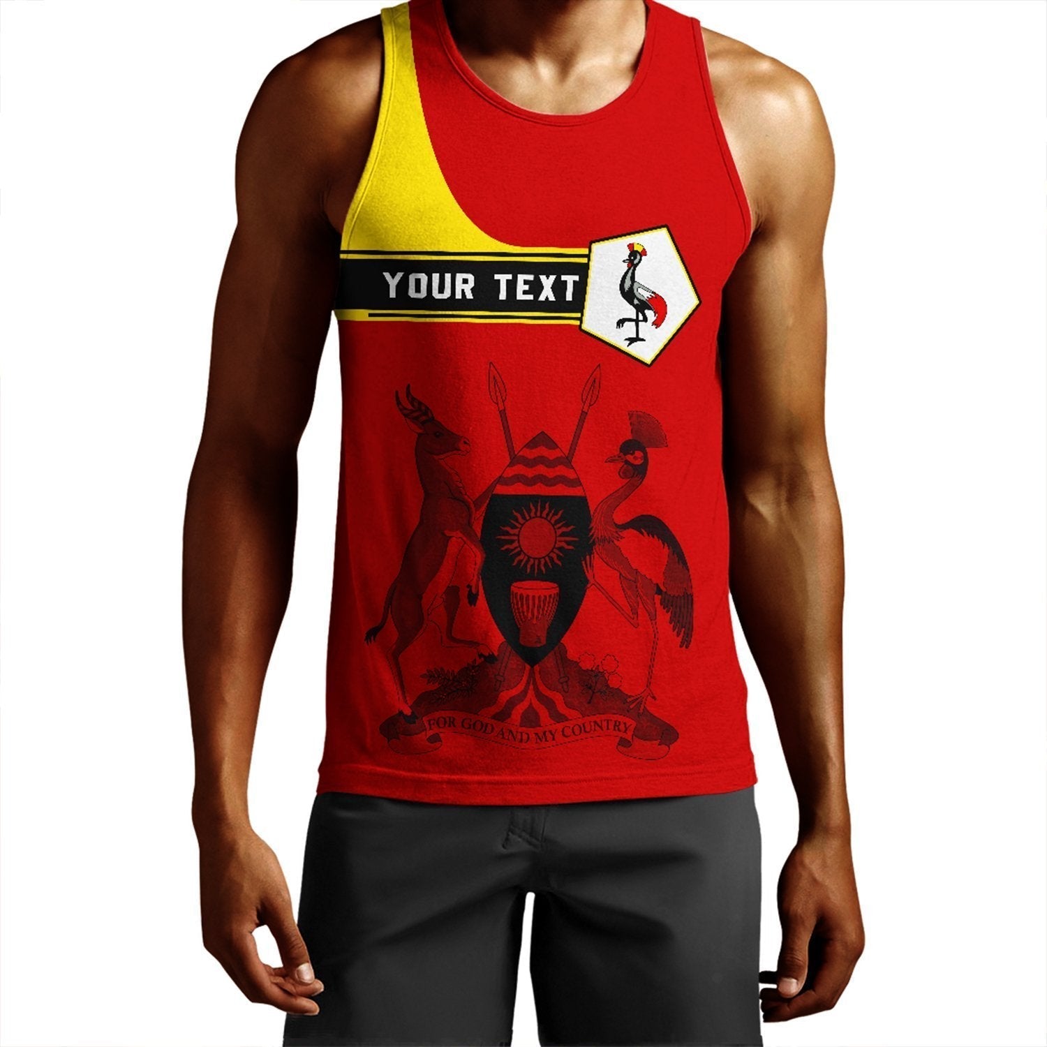 (Custom) African Tank Top – Uganda Men’S Tank Top Pentagon Style