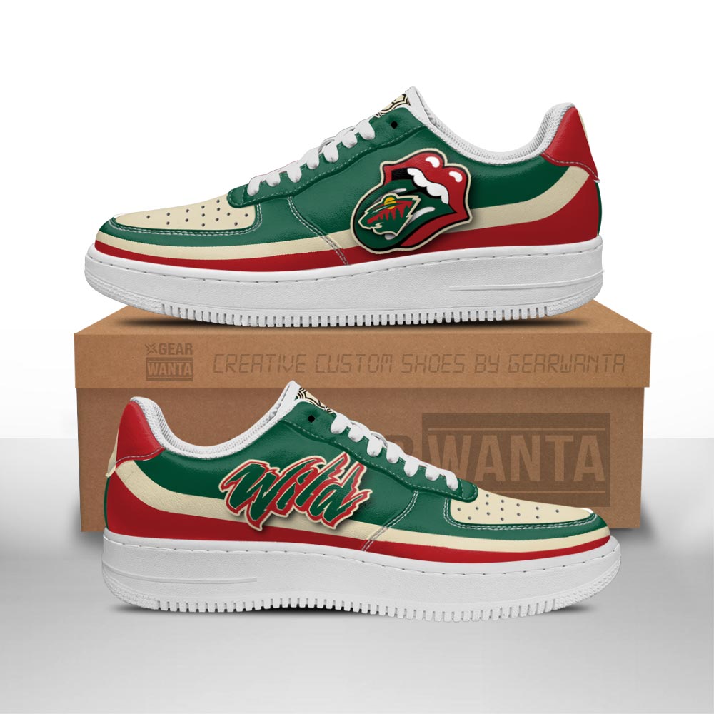 Minnesota Wild Air Sneakers Custom Force Shoes Sexy Lips For Fans