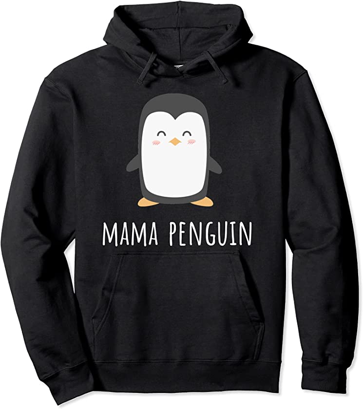 Penguin Mama Hoodie – Funny & Cute Mom Gift Pullover Hoodie