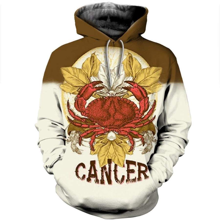 3D ALL OVER PRINTED CANCER ZODIAC HOODIE NTH160829