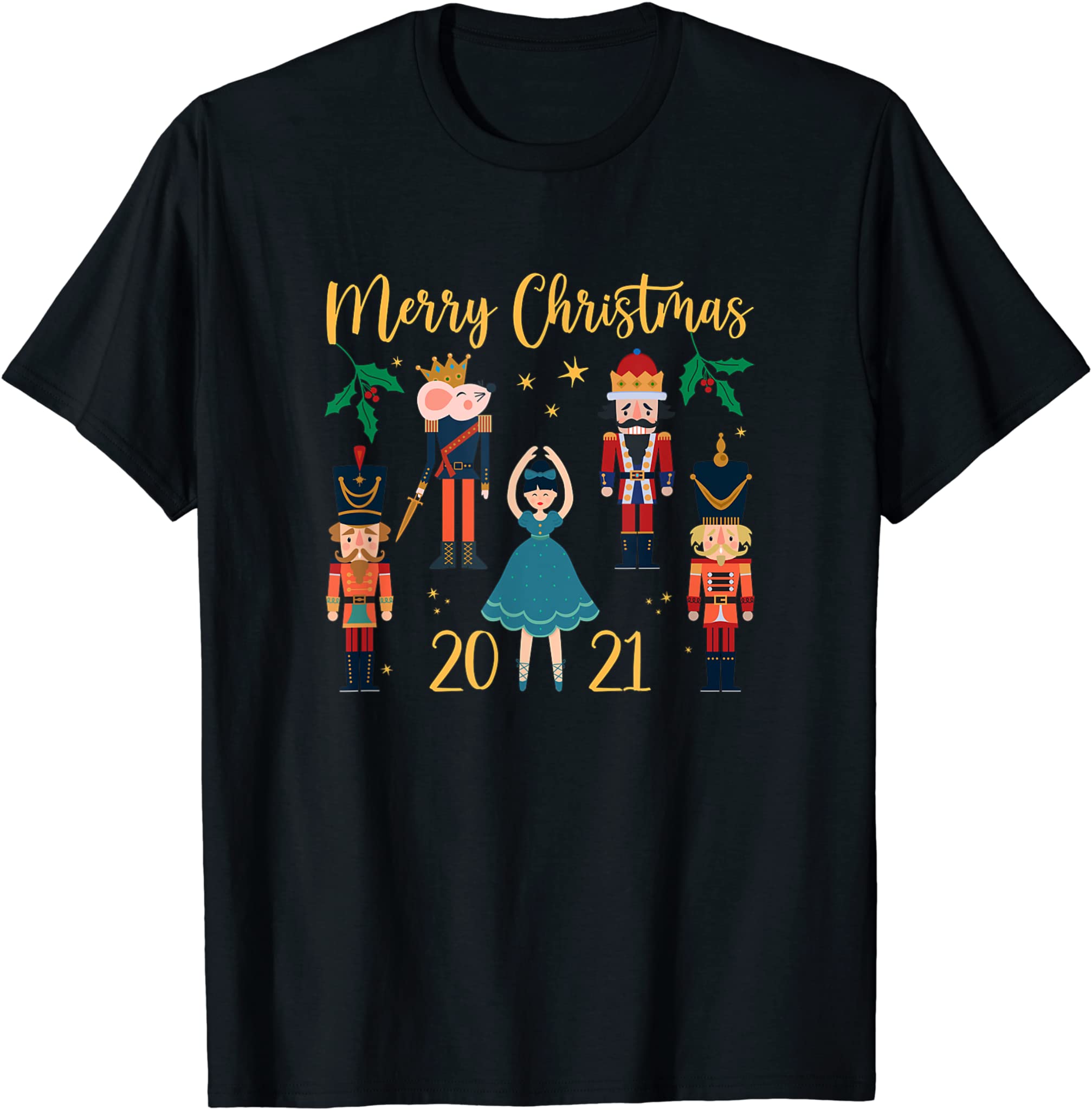 Christmas 2021 Pajama Nutcracker Squad Clara Mouse Ballet T-Shirt