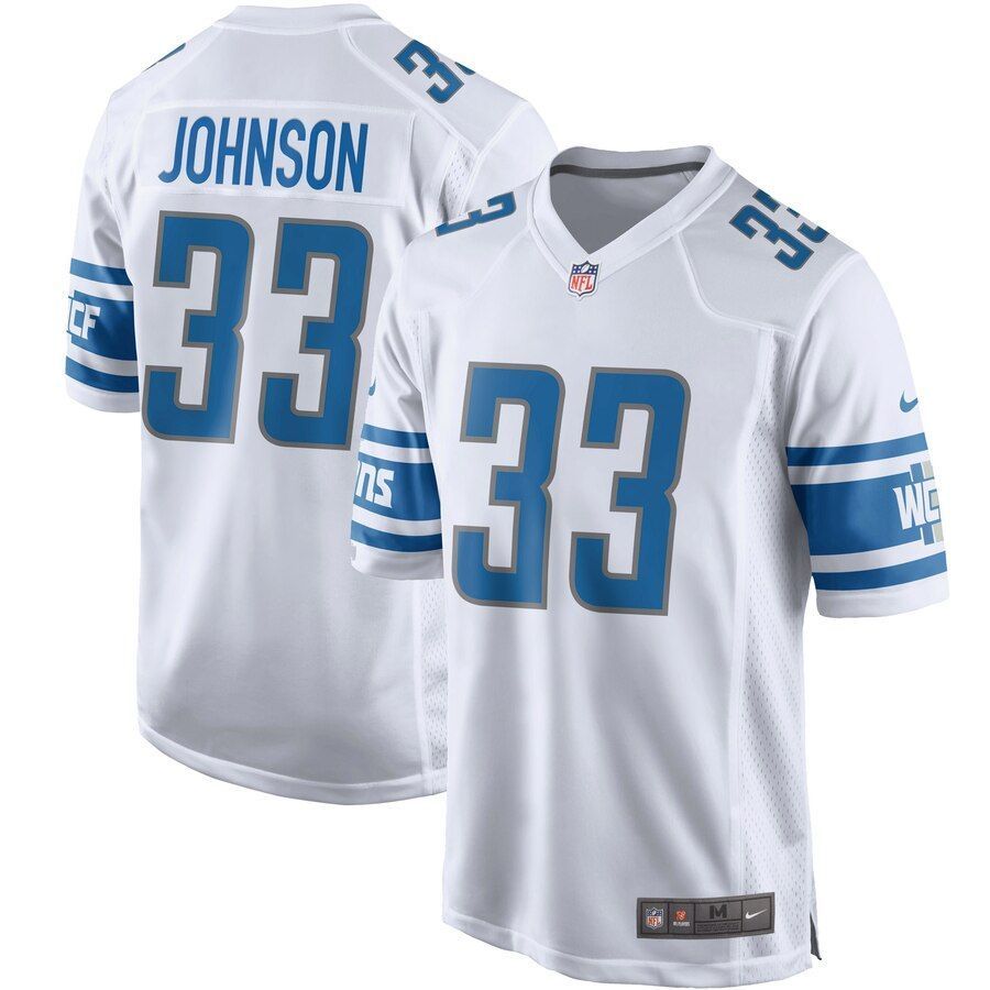 Kerryon Johnson Detroit Lions Game Jersey White 2019