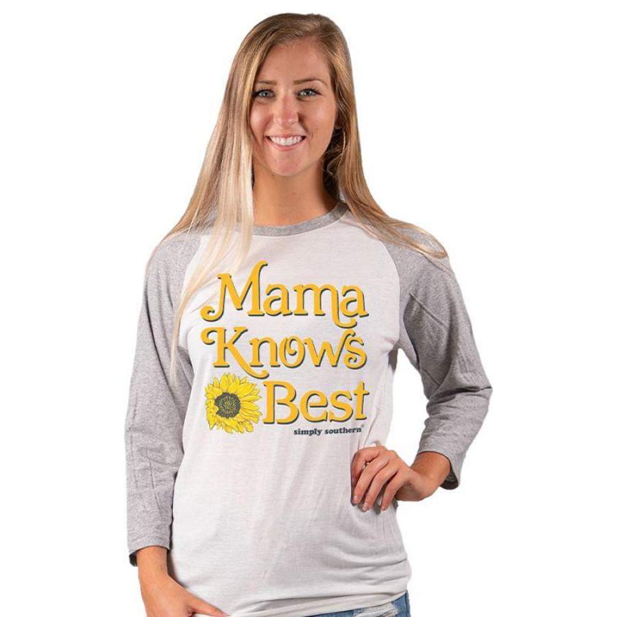 Simply Southern Vintage Collection Preppy Mama Knows Best Long Sleeve T-Shirt