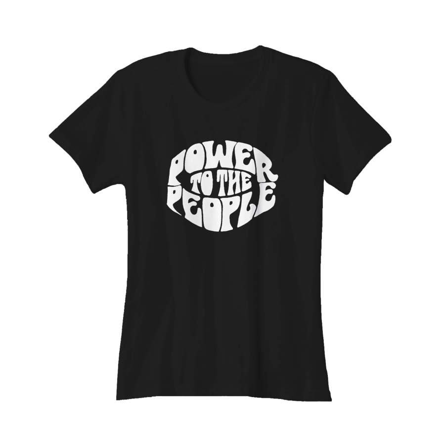 Power To The People Ringer Vintage Style Super Soft 10% Of Proceeds Go To Social Justice Organizations Soft And Thin Ringer Women’s T-Shirt