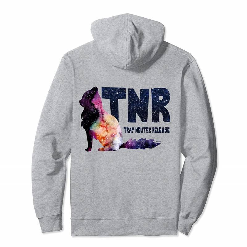 TNR Trap Neuter Release Feral Cat & Kitten Awareness Pullover Hoodie