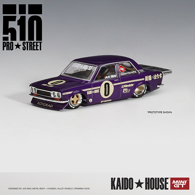 MINI GT x Kaido House 1/64 Model Car Datsun 510 Pro Street Alloy Die-cast Vehicle Display Gifts Collection alx