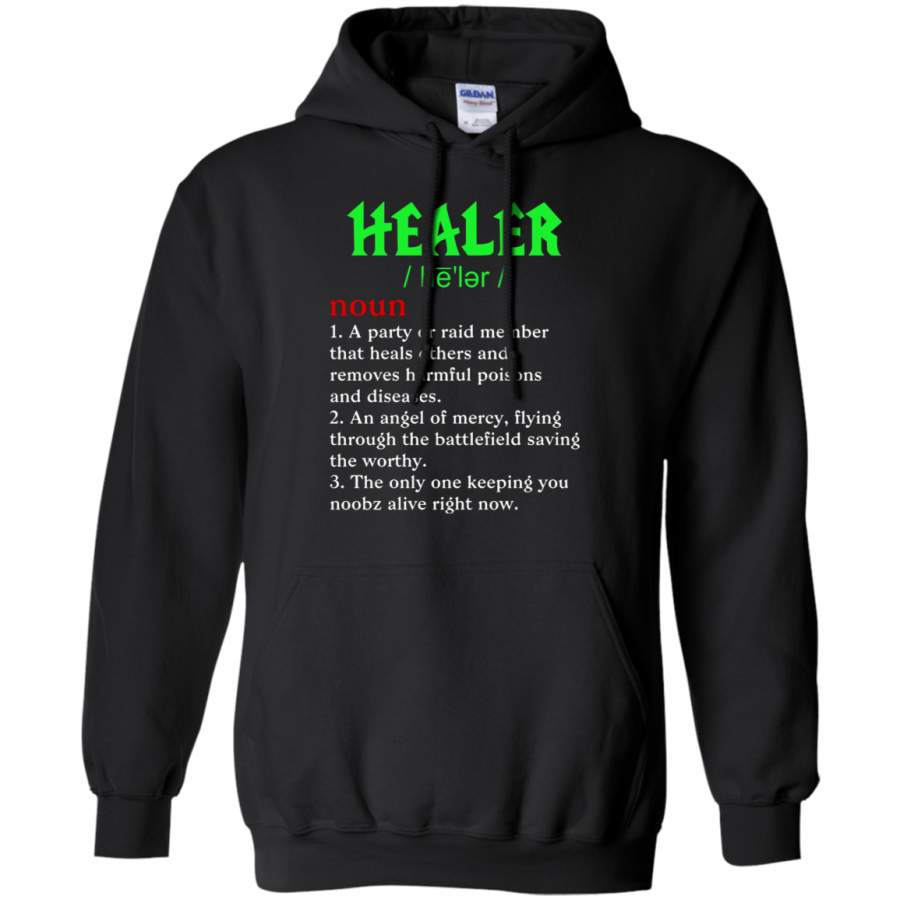 AGR Healer Keep You Noobz Alive Gamer Definition RPG Hoodie