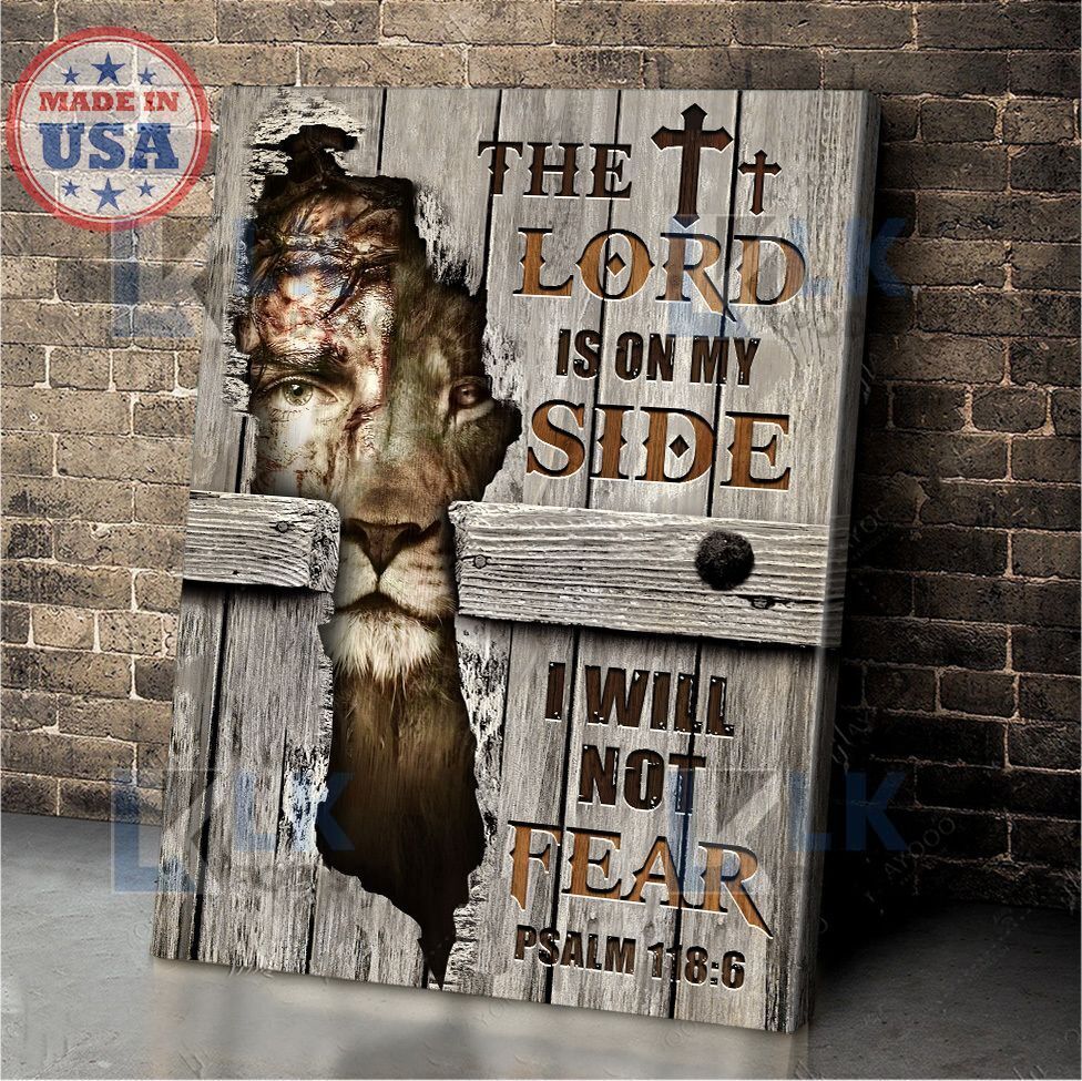 CANVAS The Lord Is On My Side [ID3-D] | Framed, Best Gift, Pet Lover, Housewarming, Wall Art Print, Home Decor