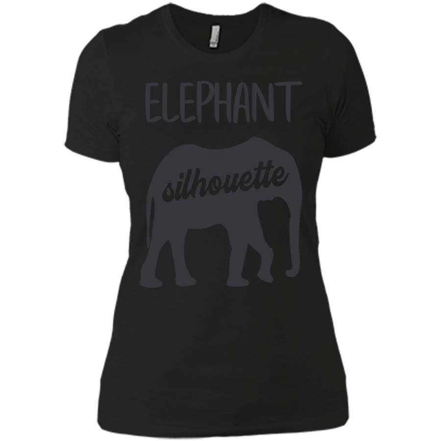 Men_s T Shirt Elephant Family Pattern is Behind Next Level Ladies Boyfriend Tee