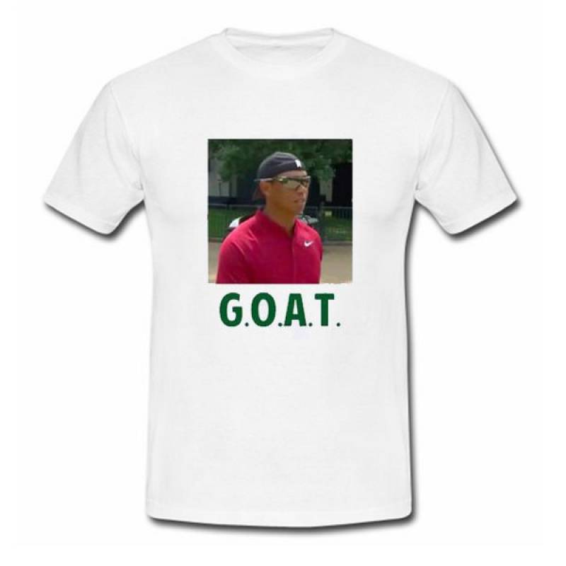 Tiger Woods Goat Hat Backwards T Shirt (BSM)