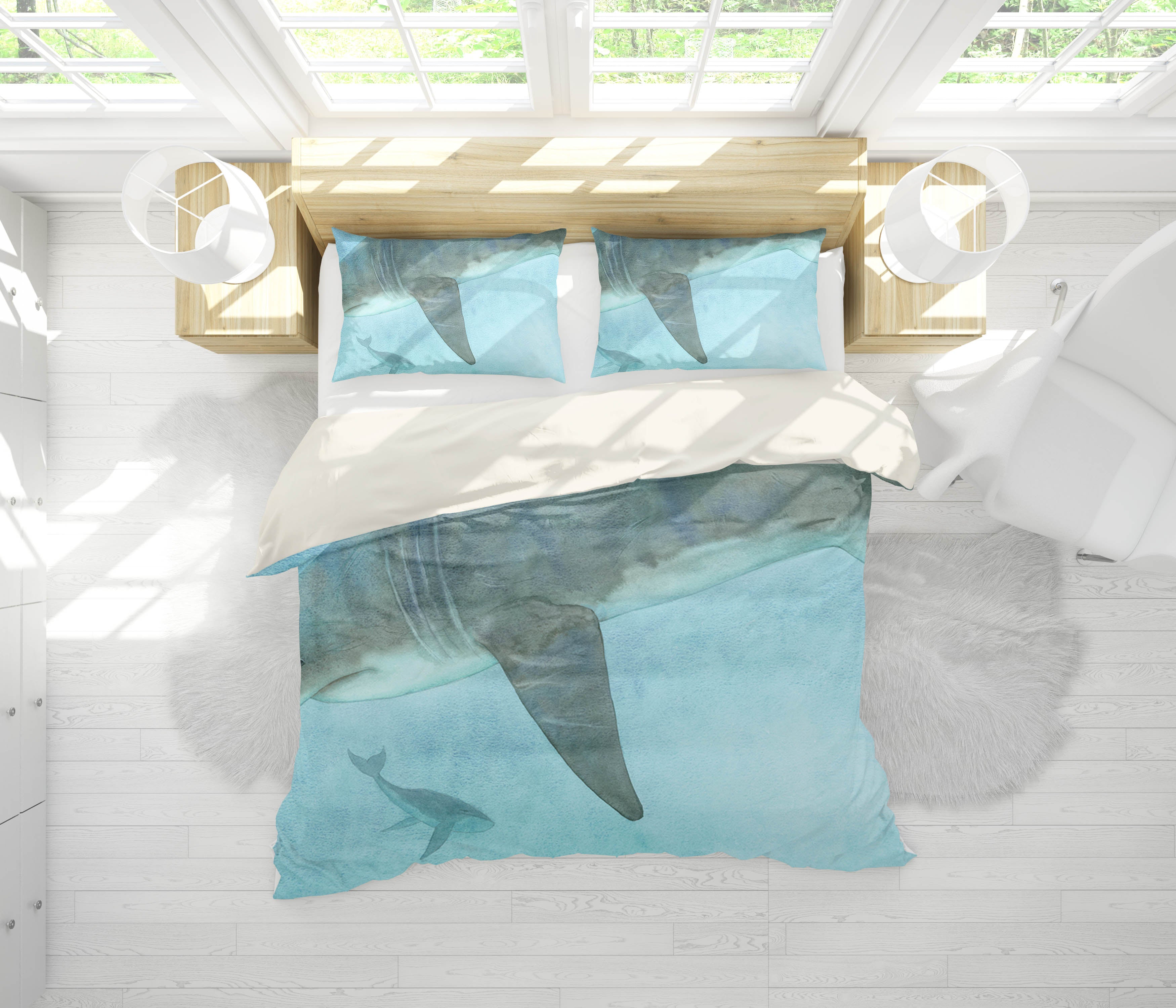 3D Sea Whale Quilt Cover Set Bedding Set Pillowcases 192