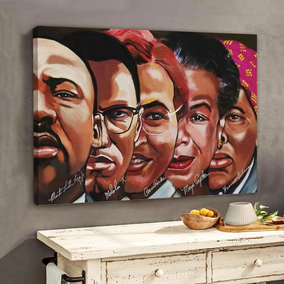 African American Wall Art, Black Leaders Canvas Art, Black History, African Pride Home Decor