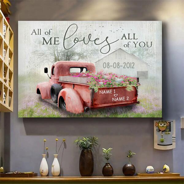 Famille Gift – Barn And Flower Truck – Customized Canvas & Poster