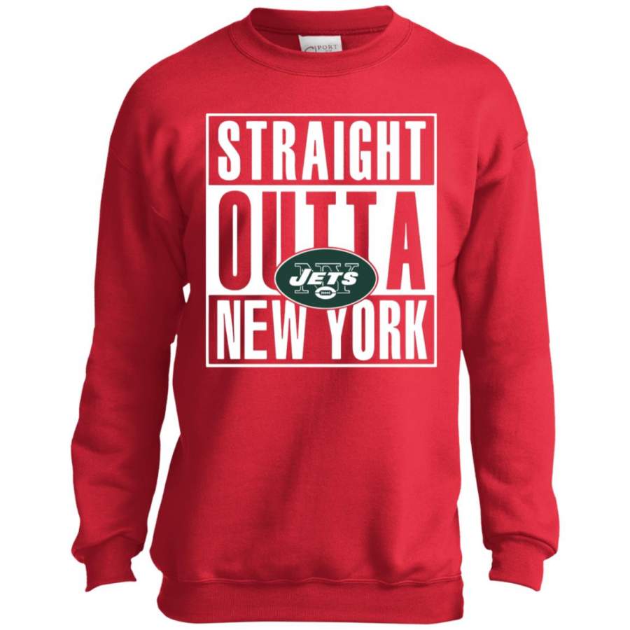 Straight Outta New York Jets Youth Kids Sweatshirt