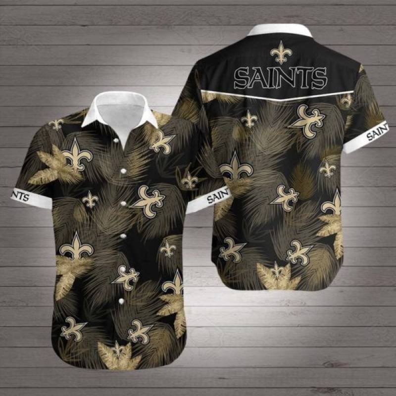 New orleans saints floral hawaiian shirt – Maria