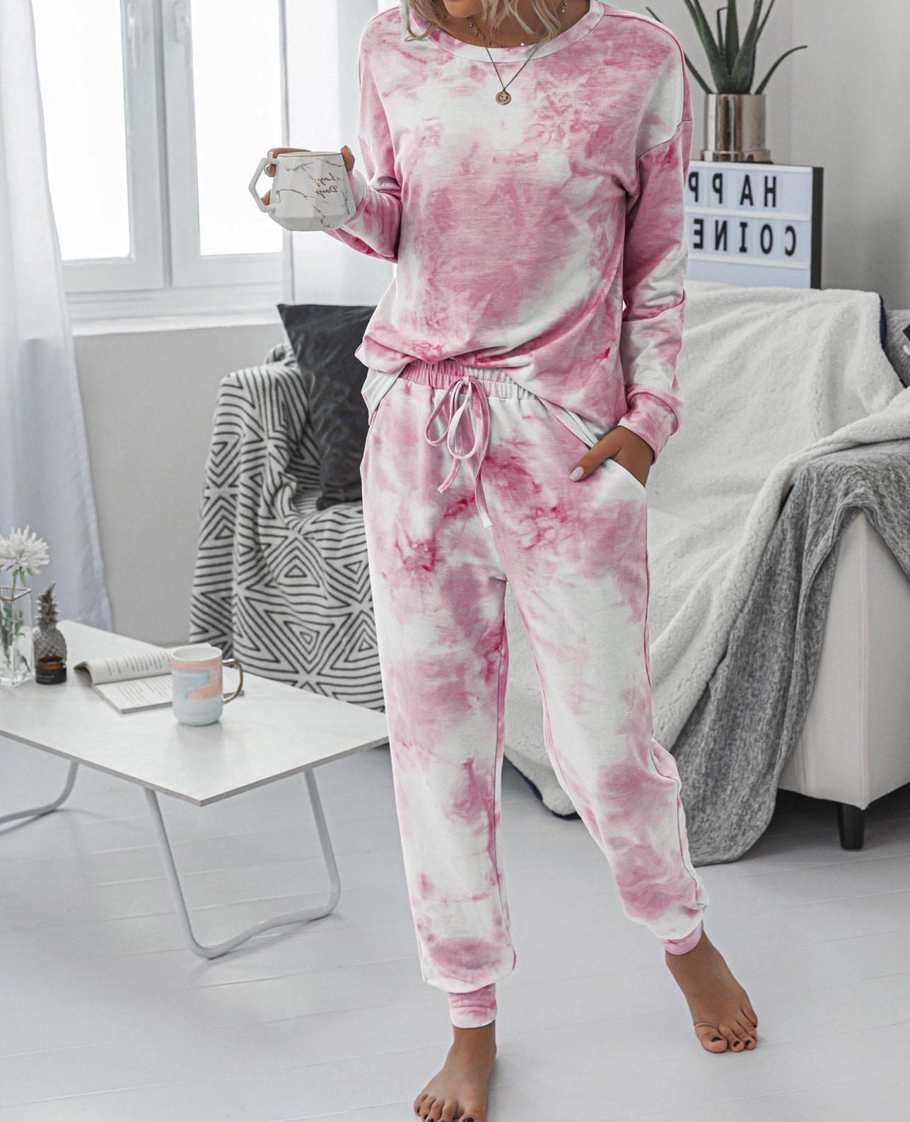 Women’s Autumn Winter Pajamas Set Pajama For Women Sets 2 Pieces Sleepwear Long Sleeve Trousers Outdoor Home Clothes Suit alx