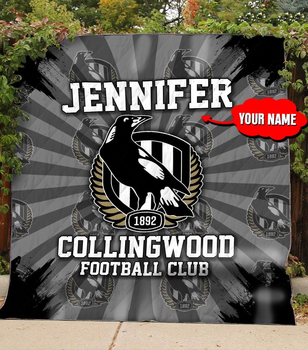 Personalized THAQT10 Collingwood Football Club Quilt Blanket