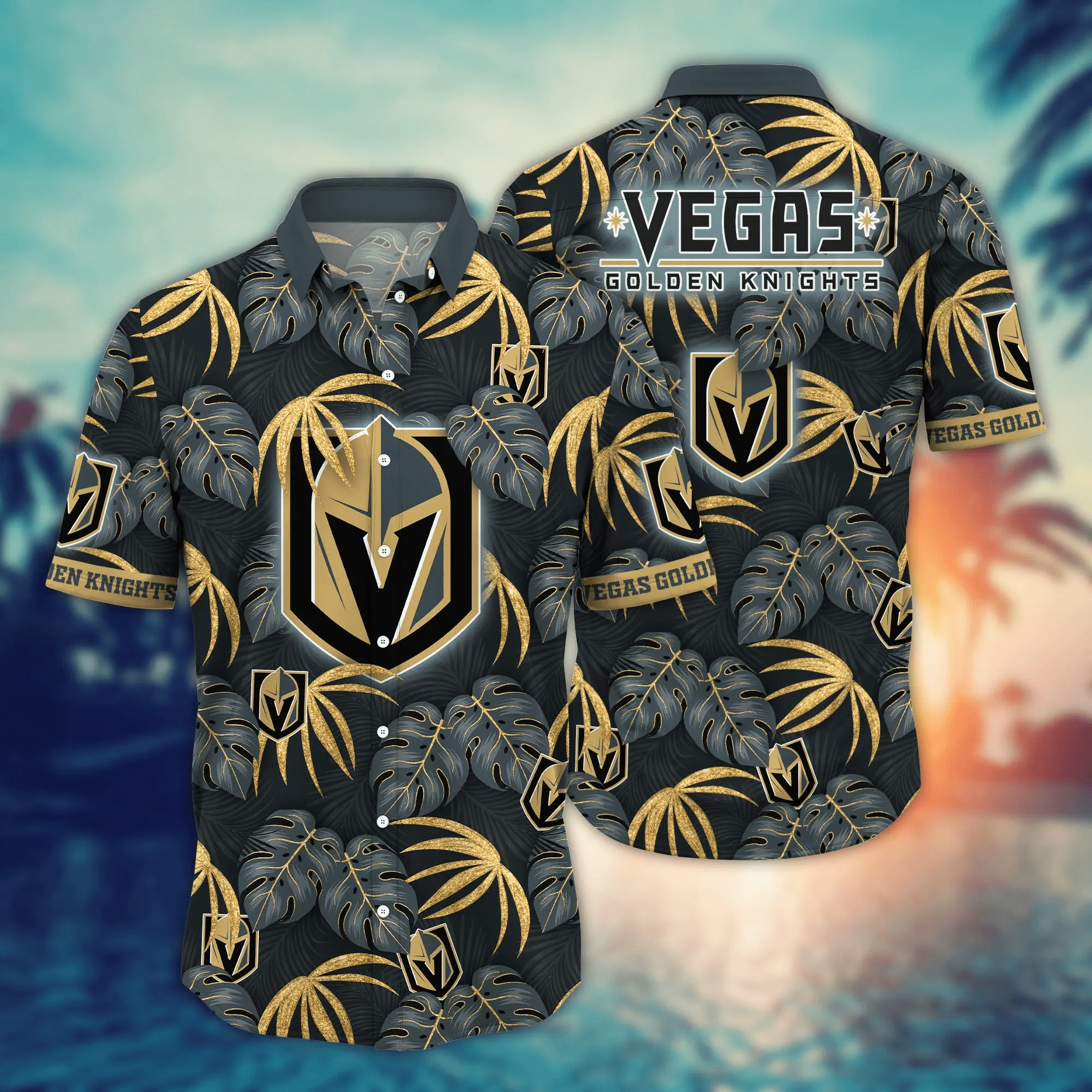 Vegas Golden Knights Nhl Hawaiian Shirt Straw Hats Aloha Shirt